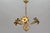 Metal Gilt Metal Three-Light Chandelier by Hans Kögl, 1970s For Sale - Image 7 of 18