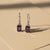 Purple Minimalistic Amethyst Earrings, Silver, Gold, Pair For Sale - Image 8 of 8