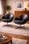Vintage Swivel Chairs in Black Synthetic Leather with Chrome Bases, 1990, Set of 2 For Sale - Image 14 of 17