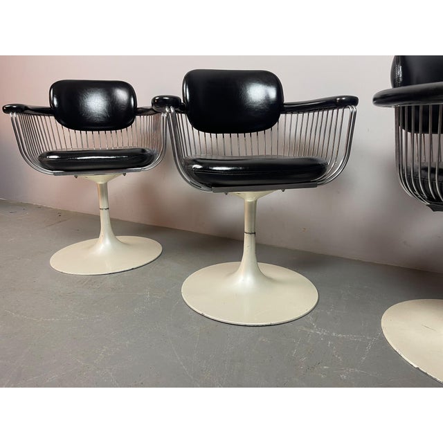 Vintage Swivel Dining Chairs attributed to Rudi Verelst for Novalux, Belgium, 1970s, Set of 4 For Sale - Image 14 of 16