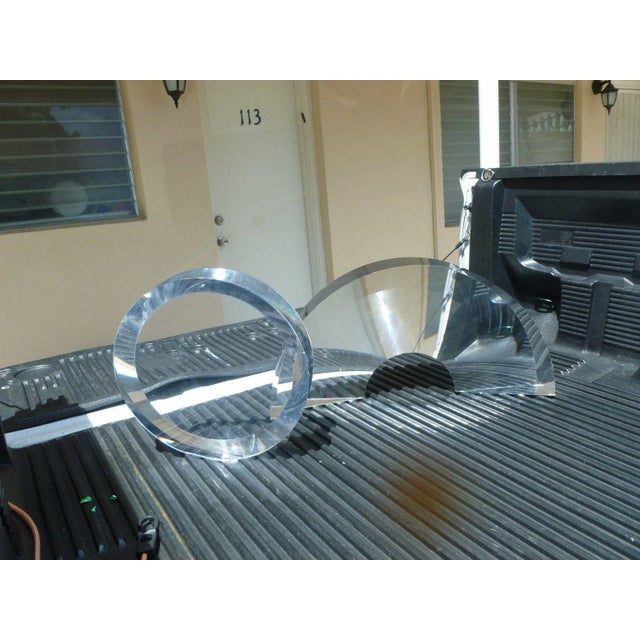 Plastic Alessio Tasca for Fusina Italian “Yo Yo & Arch” Lucite Sculptures - Set of 2 For Sale - Image 7 of 12