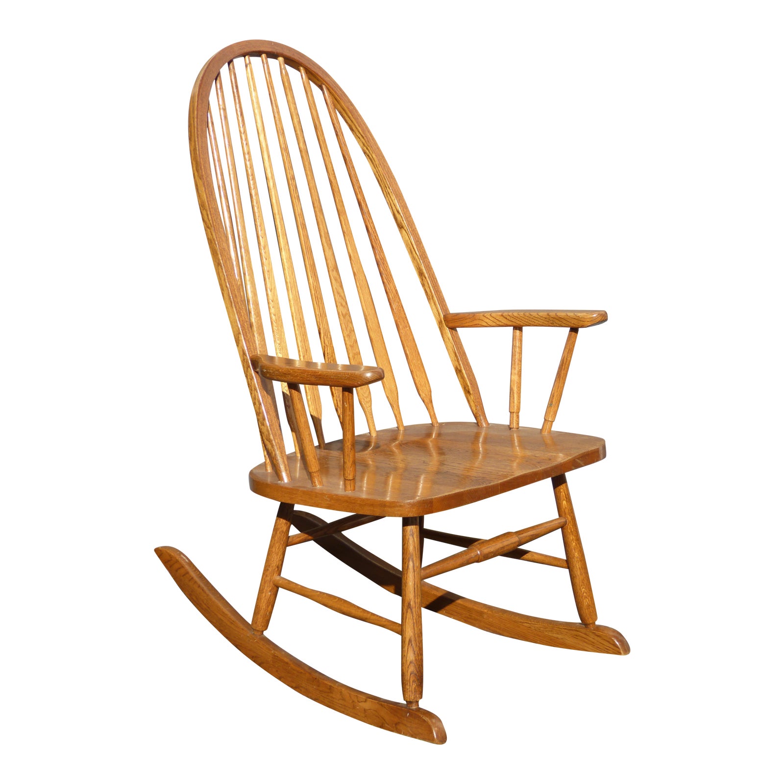 Vintage Royola Pacific Mid-Century French Country Oak Windsor Rocking ...