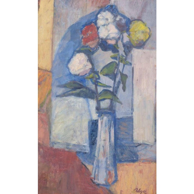 Ragnar Alyre, Roses in Vase Still Life, Oil on Panel For Sale - Image 5 of 5