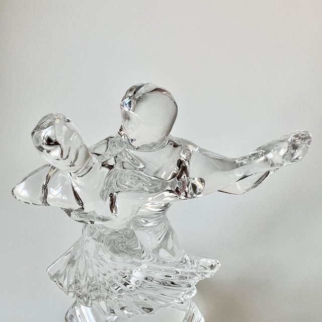 Vintage Italian Lead Crystal Tango Dancers Sculpture by RCR, 1980s For Sale - Image 9 of 18