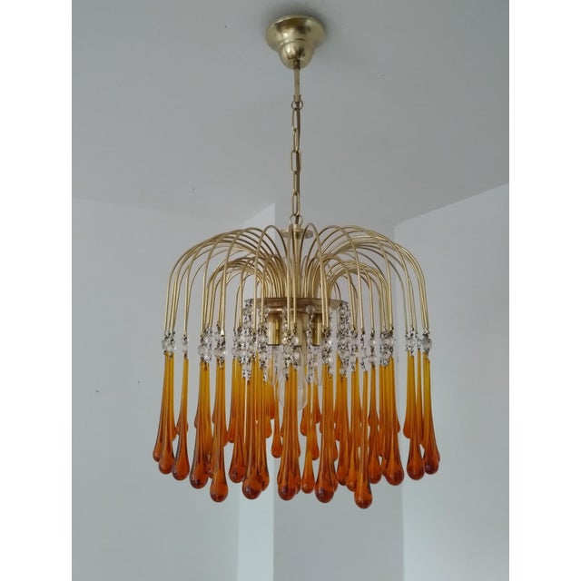 Murano Glass Teardrop Chandelier attributed to Paolo Venini, 1960s For Sale - Image 11 of 18