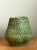 Vintage Green Textured Ceramic Vase For Sale - Image 4 of 12