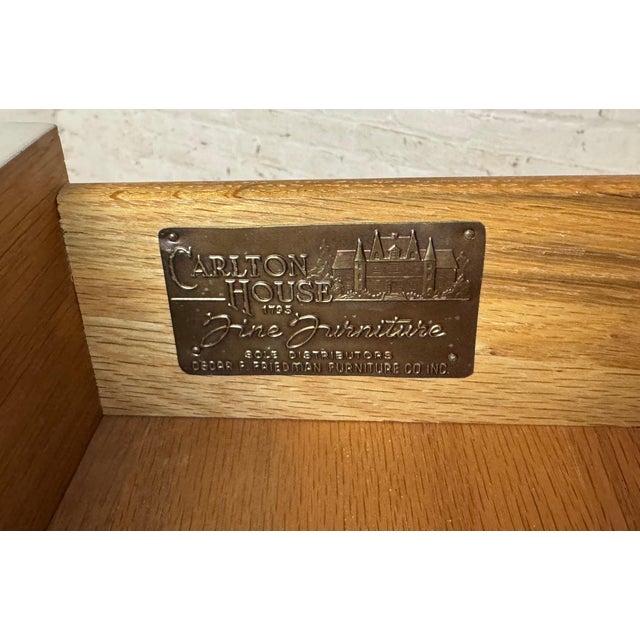 Wood Late 20th Century Pair of Walnut Drop Door Night Stands by Carlton House Fine Furniture For Sale - Image 7 of 16