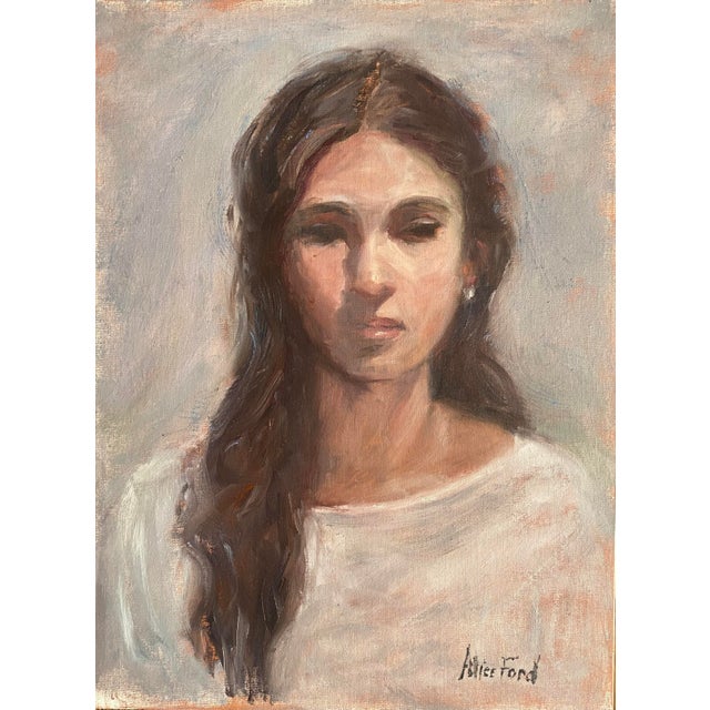 Portrait of Rache, Oil Painting by Alice Ford For Sale