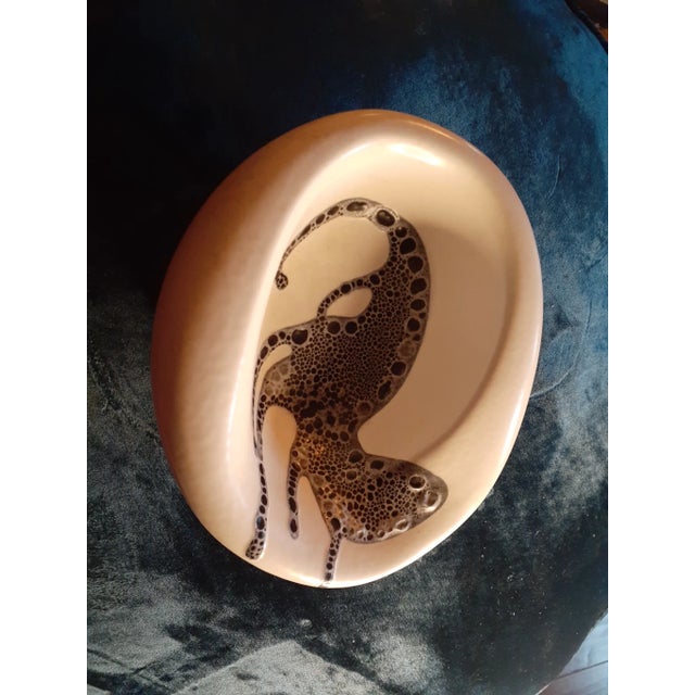 1970s Vintage Artist Signed Art Studio Lapid Glazed Ceramic Bowl, Made in Israel For Sale - Image 5 of 6