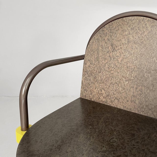 1980s Italian Modern Formica Chairs by Martine Bedin for Memphis, 1980s, Set of 2 For Sale - Image 5 of 18