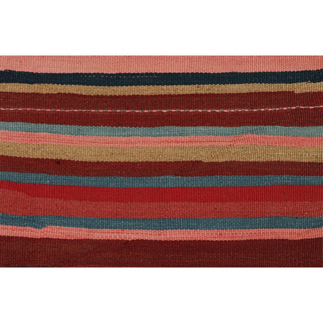 Vintage Persian Karadagh Tribal Kilim in Polychromatic Stripes by Rug & Kilim - 5'x7' For Sale In New York - Image 6 of 7