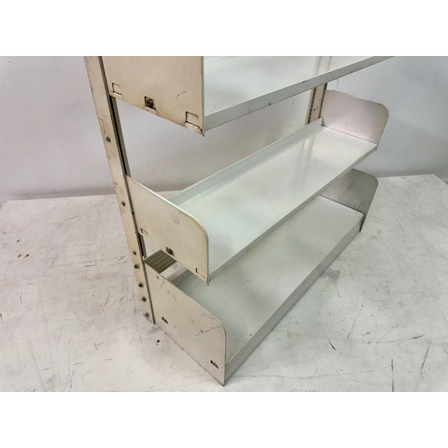 Industrial Congresso Bookcase or Shelving System in White Steel by Lips Vago, 1960s For Sale - Image 13 of 15