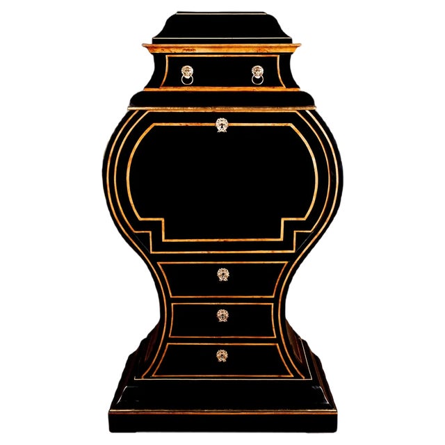 20th Century Vienna Biedermeier Lyre Secretary For Sale