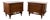 Pair of Vintage Mid-Century Walnut Nightstands With Sculpted Door Pulls For Sale
