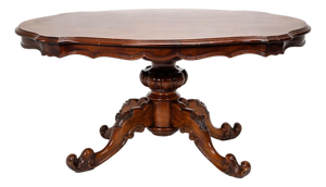 Antique Oval Wooden Coffee Table