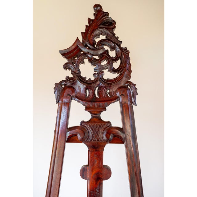 Vintage Easel in Mahogany, 1920s For Sale - Image 11 of 18