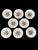 Shabby Chic 8 VTG Crown Ducal Gainsborough Floral Print Embossed Rim Salad or Dessert Plates For Sale - Image 3 of 6