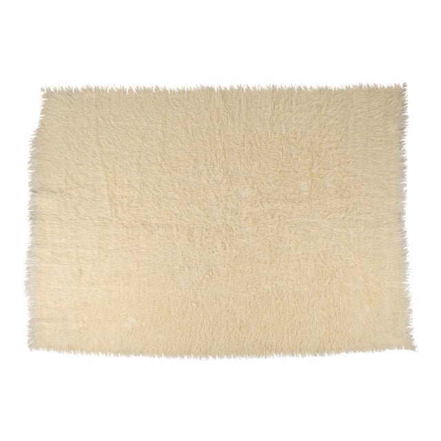 Vintage Angora Wool Rug For Sale
