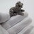 A charming and grounded vintage piece, this Italian handmade figurine depicts a sitting dog crafted in solid silver with a...
