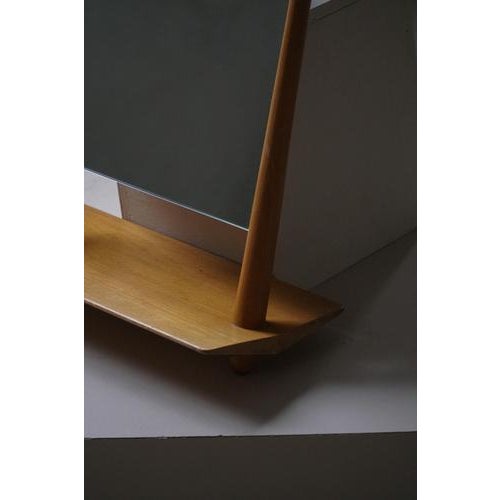 Mid-Century Scandinavian Standing Table Mirror in Wood, 1950s-1960s For Sale - Image 13 of 18