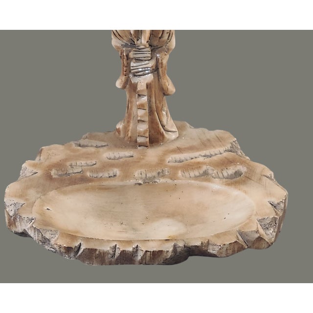 Vintage Asian Figural Holy Man Carved Soapstone Trinket Holder For Sale - Image 4 of 10