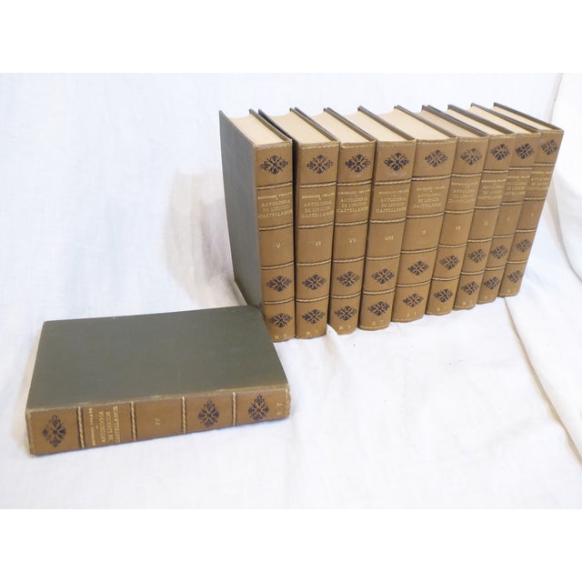 Traditional Collection of Vintage Linen Bound Books - Set of 10 For Sale - Image 3 of 3