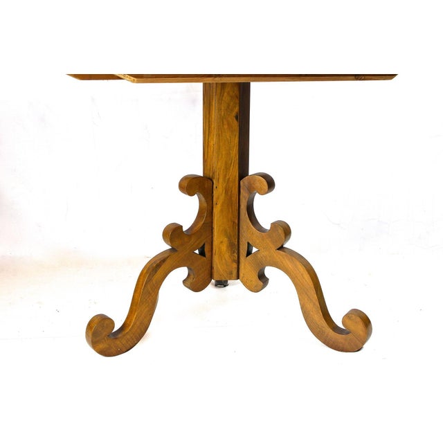 19th Century Biedermeier Nutwood Dining Table, Austria, 1830s For Sale - Image 3 of 15