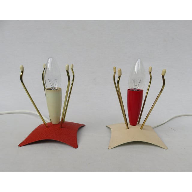 Rocket Bedside Lamps, 1950s, Set of 2 For Sale - Image 12 of 18