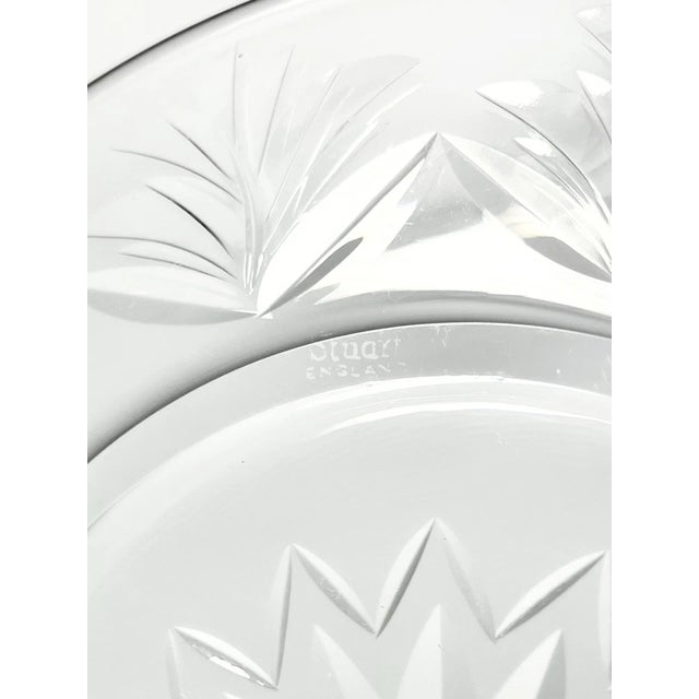 1950s Stuart Crystal “Aragon” Set of 8 Salad or Luncheon Plates For Sale In Dallas - Image 6 of 6