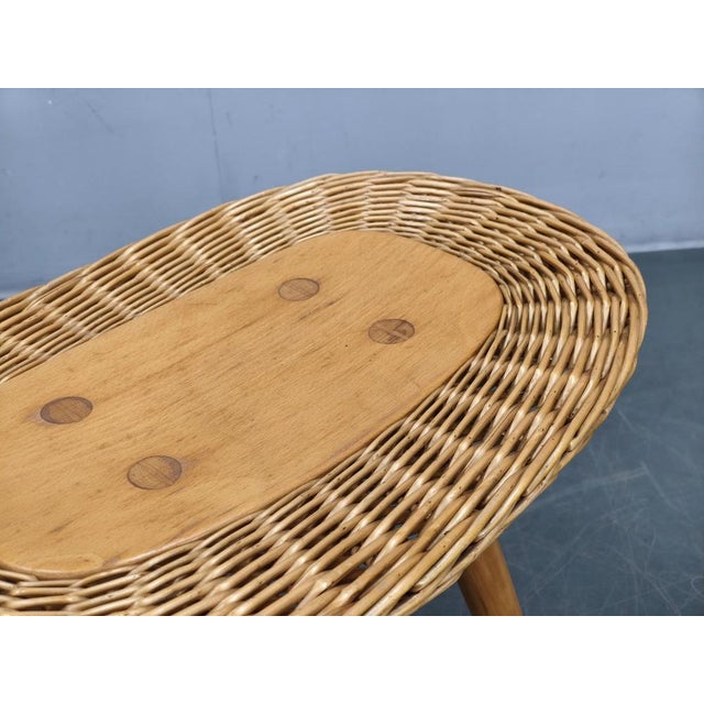 Rattan Side Tables by Jan Kalous for Uluv, 1970s, Set of 2 For Sale - Image 9 of 15