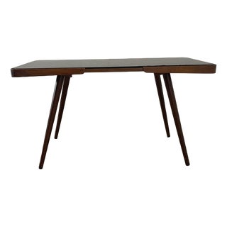 Vintage Coffee Table with Black Glass by Jiri Jiroutek for Interieur Praha, 1960 For Sale