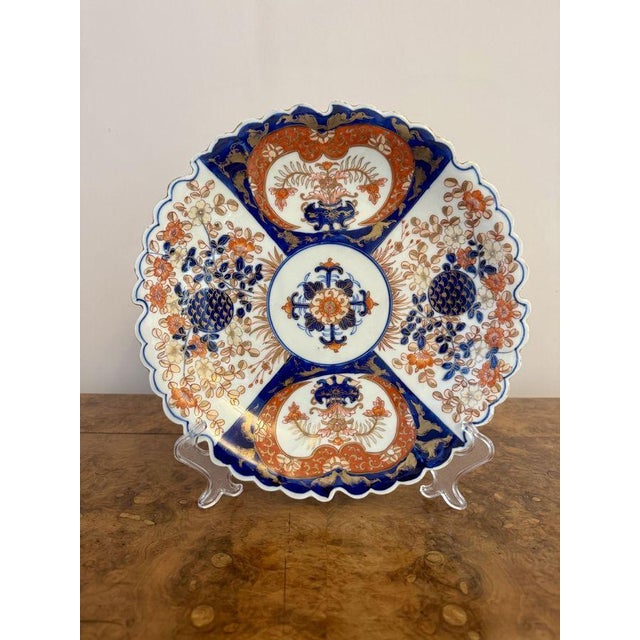 Antique Japanese Imari Plate, 1900s For Sale - Image 3 of 6