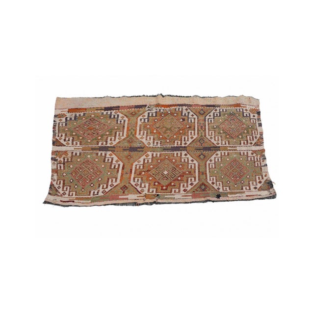 Small Vintage Embroidered Kilim Rug - 2`7″ X 4`5″ Ft. For Sale - Image 4 of 6