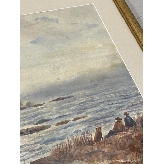 John Henry Hill (1839-1922) Original Coastal Landscape W/ Figures C.1900 For Sale In San Francisco - Image 6 of 12