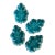 1970s Turquoise Leaf Dishes - Set of 4 For Sale