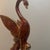 Vintage Mid-Century Hollywood Regency Ceramic Swan Figurine - Brown & Orange Drip Glaze For Sale - Image 9 of 11