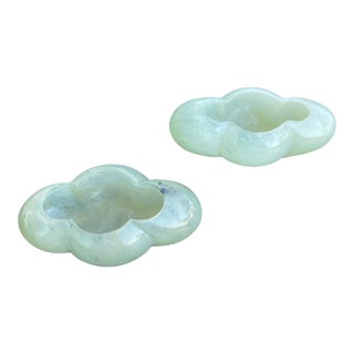 Early 20th Century Pair of Chinese Hardstone Jade-Colored Brush Washers For Sale