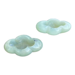 Early 20th Century Pair of Chinese Hardstone Jade-Colored Brush Washers