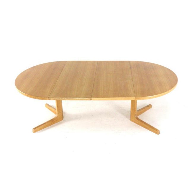 Round Extendable Oak Nordenskov Dining Table For Sale - Image 11 of 16