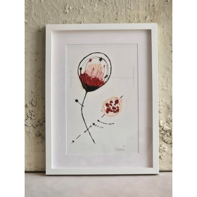 Set of 6 - One-of-a-Kind Organic Modern Botanical Paintings | Herbarium Wall Art | Minimalist Flower Study For Sale - Image 13 of 14