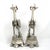 Chinese Pair Chinese Mixed-Metal Pewter Crane Sculptures Candlesticks For Sale - Image 3 of 12