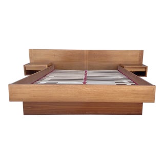 1960s Danish Modern Teak Queen Platform Bed by Jesper For Sale