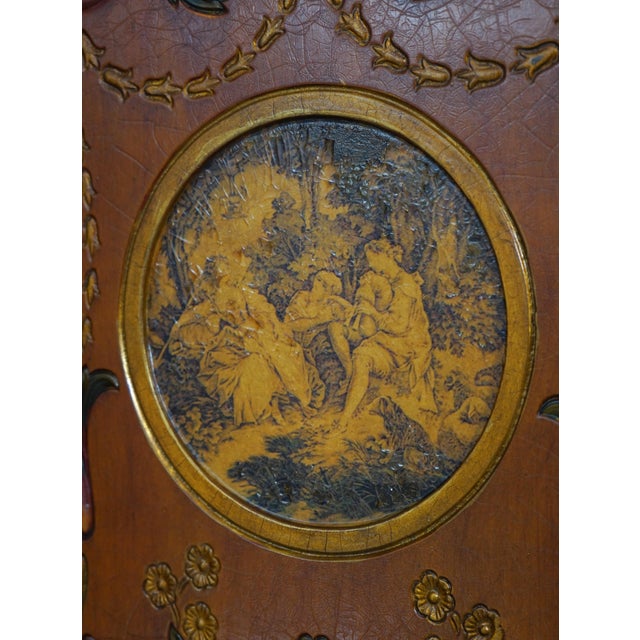 Brown Theodore Alexander Neoclassical Folding Screen For Sale - Image 8 of 11