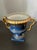 Vintage Cobalt Blue & Gold Gilded Urn Vase – Japan Porcelain, Ornate Handles & Pedestal Base This striking vintage urn-...