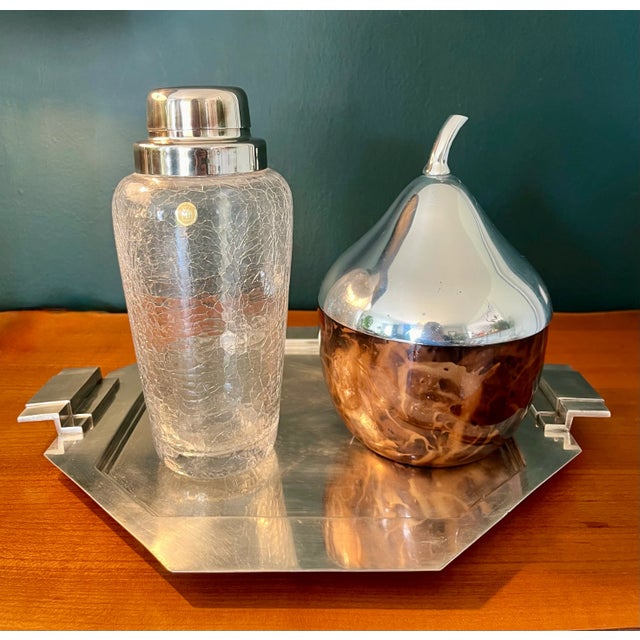 Art Deco Silver-Plated and Glass Cocktail Shaker Wmf 1950s | Chairish