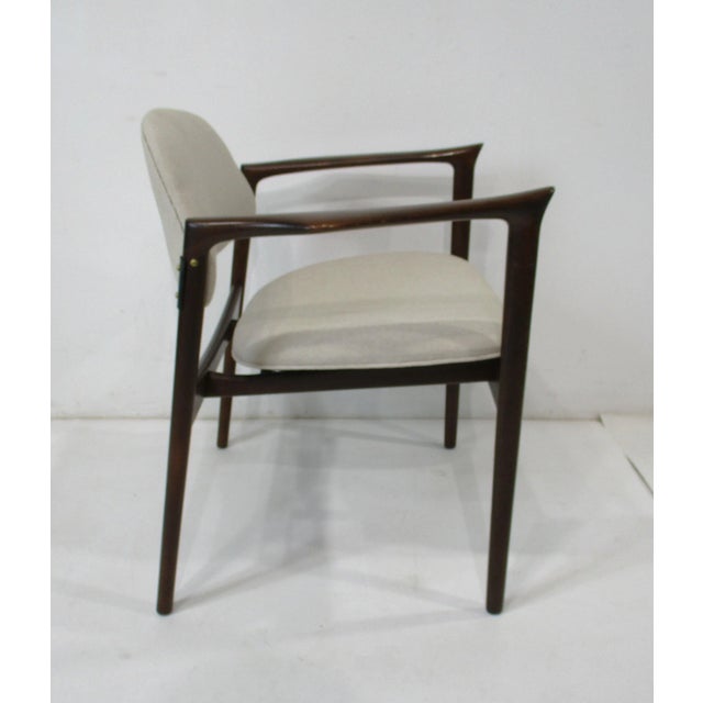 Mid-Century Modern Ib Kofod Larsen Sculptural Walnut Mid Century Lounge Chair by Selig Denmark (B) For Sale - Image 3 of 12