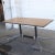 Gorgeous Eames for Herman Miller segmented table and table edge, rectangular natural oak wood veneer top, and aluminum...