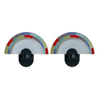 Late 20th Century Italian Postmodern Murano Glass Wall Sconce by Zonca - a Pair For Sale