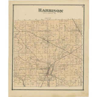Antique Map of Harrison County Ohio by Titus, 1871 For Sale