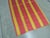 Vintage Red & Yellow Empire Stripes Silk Fabric Panel. Ideal for Upholstery or pillows. Size: 36"W x 76" L